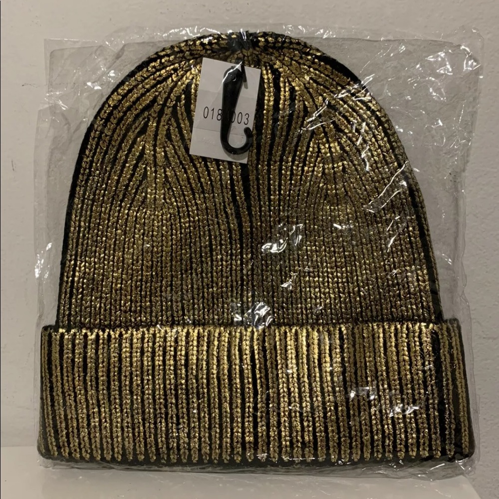 New With Tag Gold Beanie